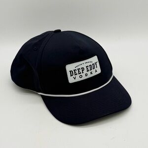 Deep Eddy Vodka Rope Snapback Hat Unisex Casual Navy Blue Austin Original